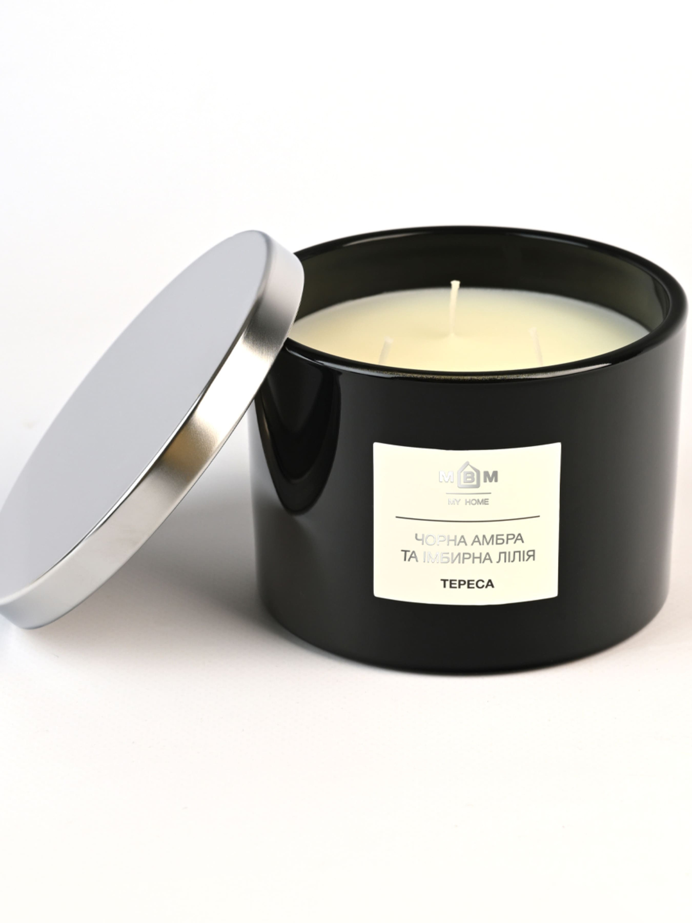 Свічка ароматична "Тереса" чорна амбра та імбирна лілія MBM HOME модель FR-01 Фото
