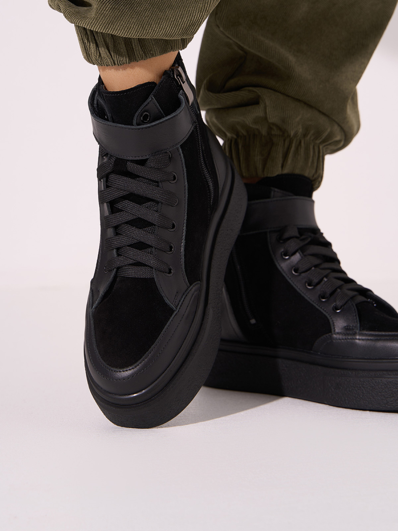 Ботинки ISSA Plus модель OB2-577_черный Фото