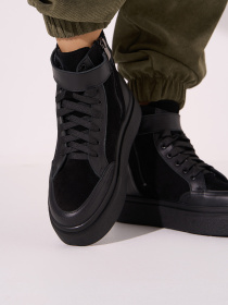 Ботинки ISSA Plus модель OB2-577_черный Фото