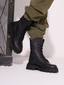 Ботинки ISSA Plus модель OB2-584_черный Фото