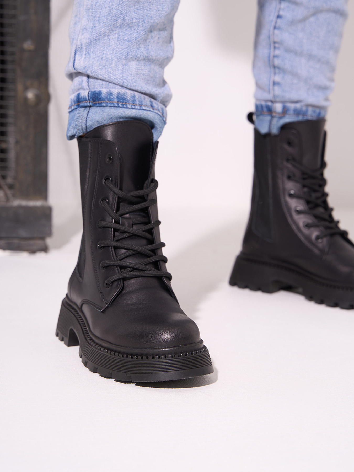 Ботинки ISSA Plus модель OB2-585_черный Фото