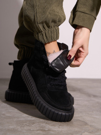 Ботинки ISSA Plus модель OB2-591_черный Фото