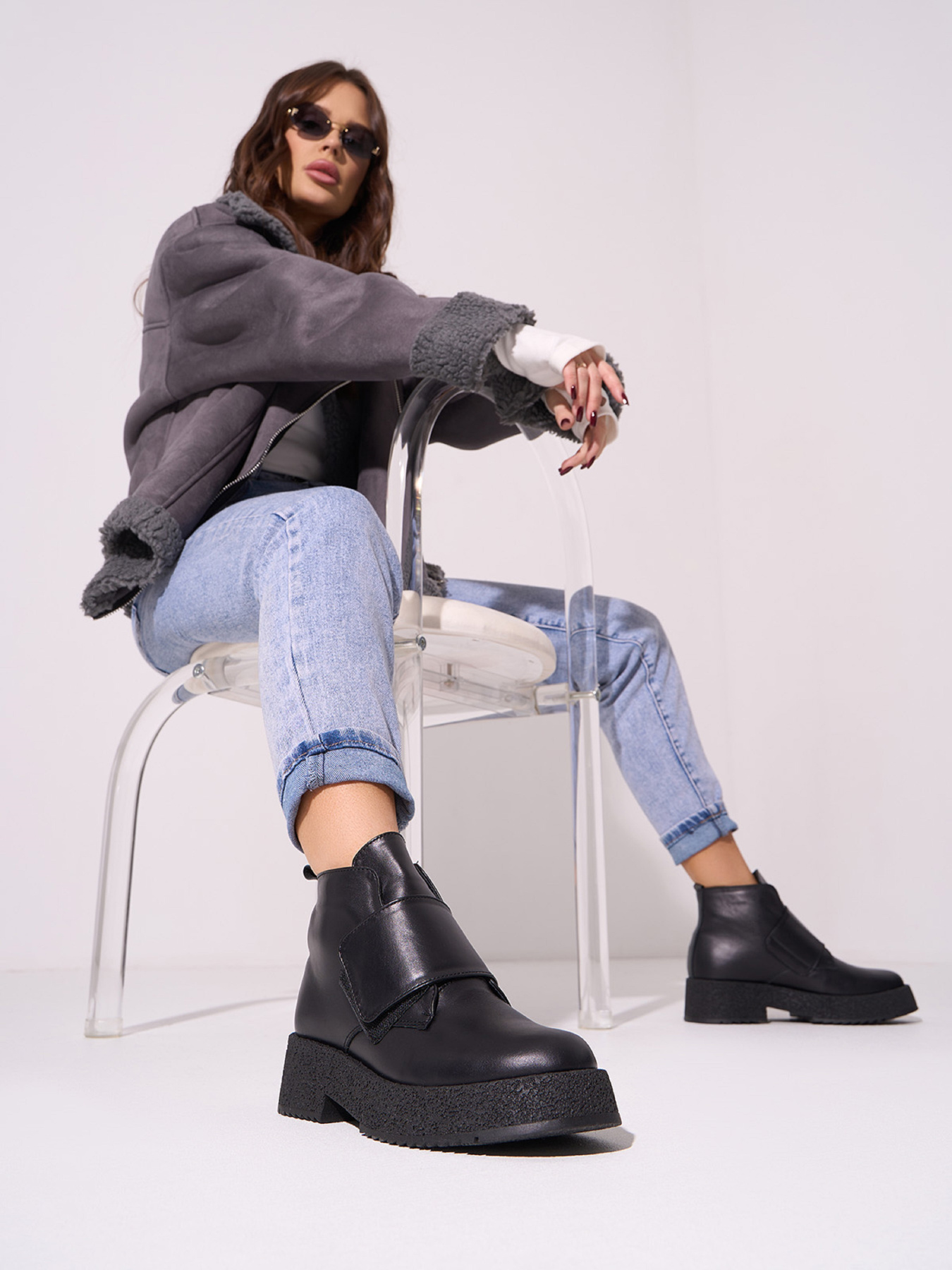 Ботинки ISSA Plus модель OB2-593_черный Фото