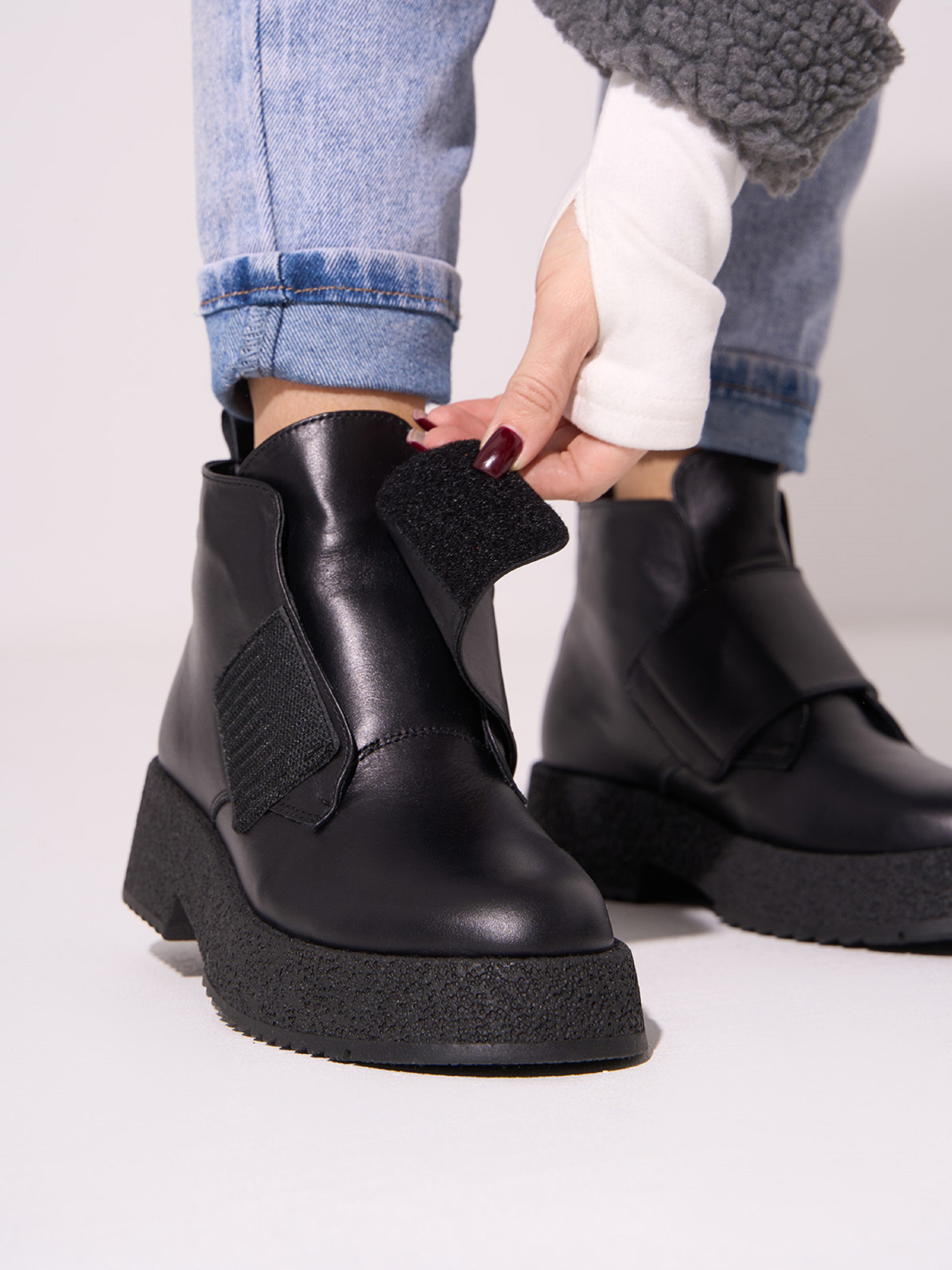 Ботинки ISSA Plus модель OB2-593_черный Фото