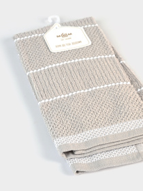 Кухонное полотенце "Традиции" хлопковое серый с белым MBM MY HOME модель KT-11 M GRAY/WHITE Фото