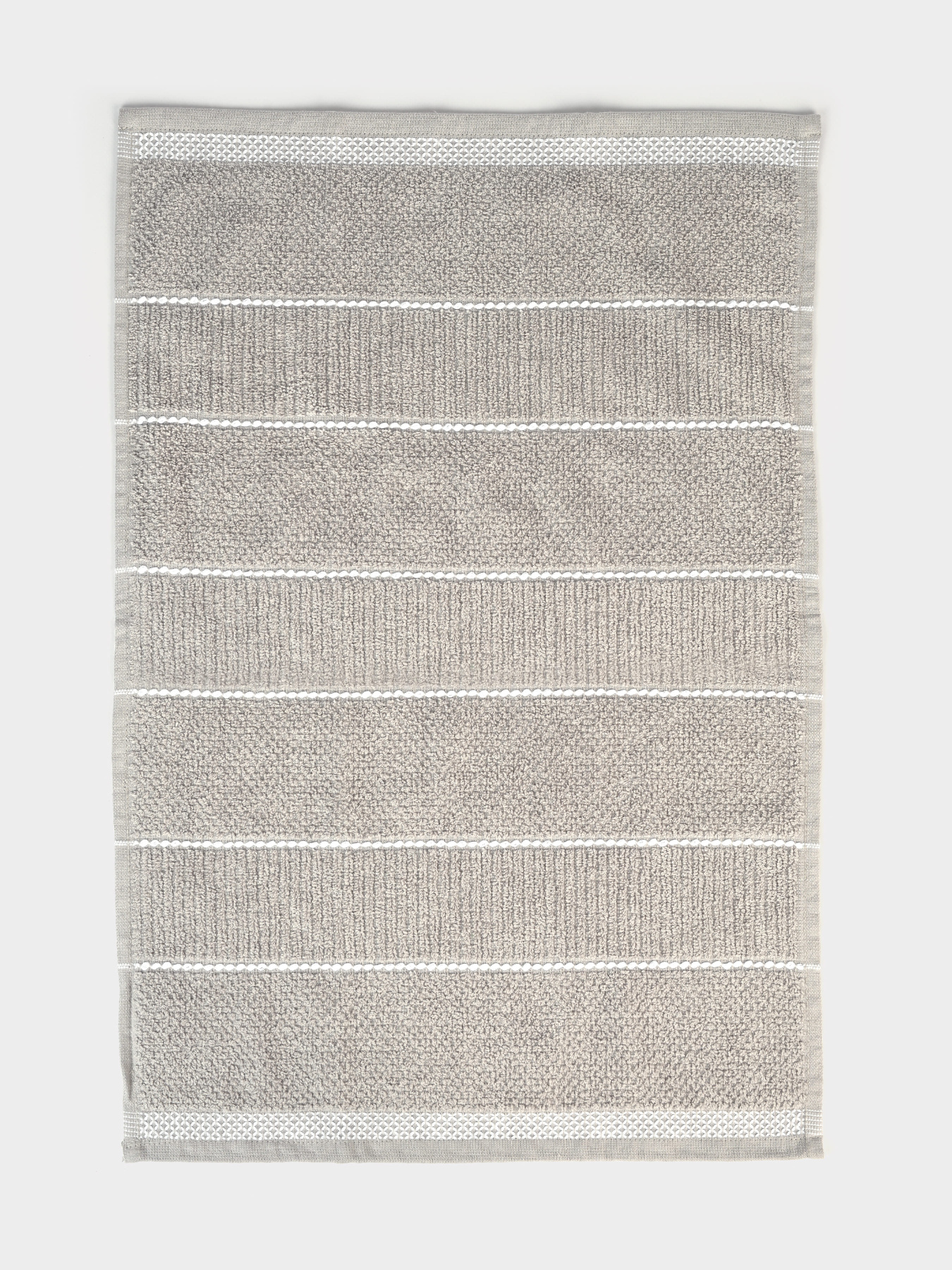 Кухонний рушник "Традиції" бавовняний сірий з білим MBM HOME модель KT-11 M GRAY/WHITE Фото