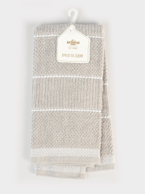 Кухонное полотенце "Традиции" хлопковое серый с белым MBM HOME модель KT-11 M GRAY/WHITE Фото