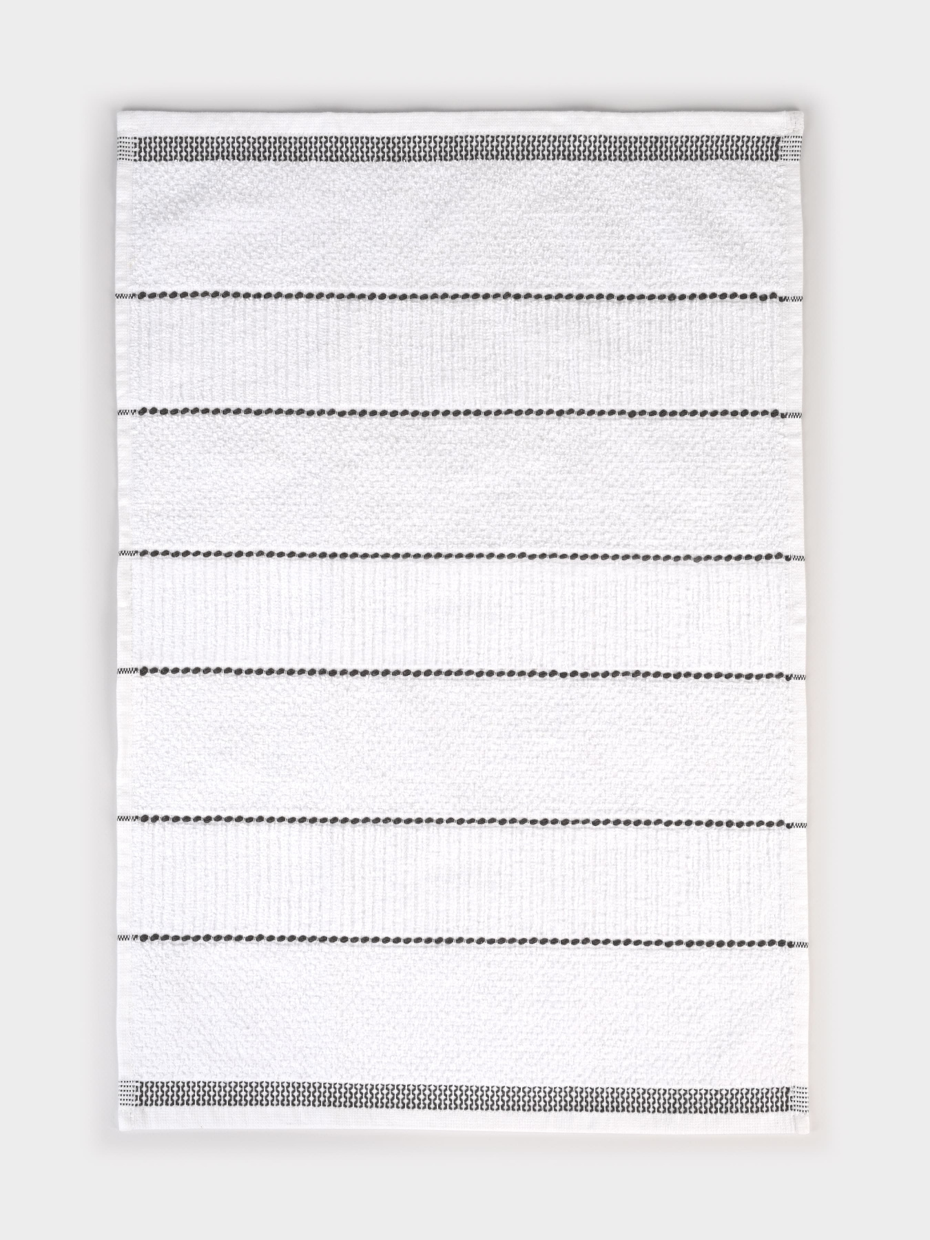 Кухонное полотенце "Традиции" хлопковое белое с серым MBM MY HOME модель KT-11 M WHITE/GRAY Фото