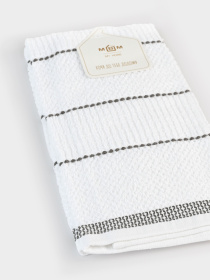 Кухонний рушник "Традиції" бавовняний біле з сірим MBM HOME модель KT-11 M WHITE/GRAY Фото