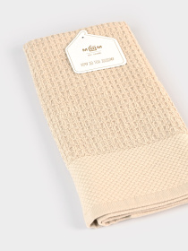 Кухонний рушник "Гостинність" бавовняний бежевий MBM HOME модель KT-12 M BEIGE Фото