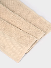 Кухонний рушник "Гостинність" бавовняний бежевий MBM HOME модель KT-12 M BEIGE Фото