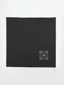 Сет з 2-х столових серветок з льону з машинною вишивкою "Зірка" GNIZDO Модель 2LTNSMEZ Фото