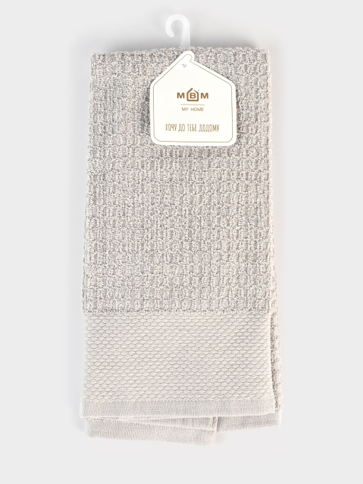 Кухонний рушник "Гостинність" бавовняний сірий MBM HOME модель KT-12 M GRAY Фото