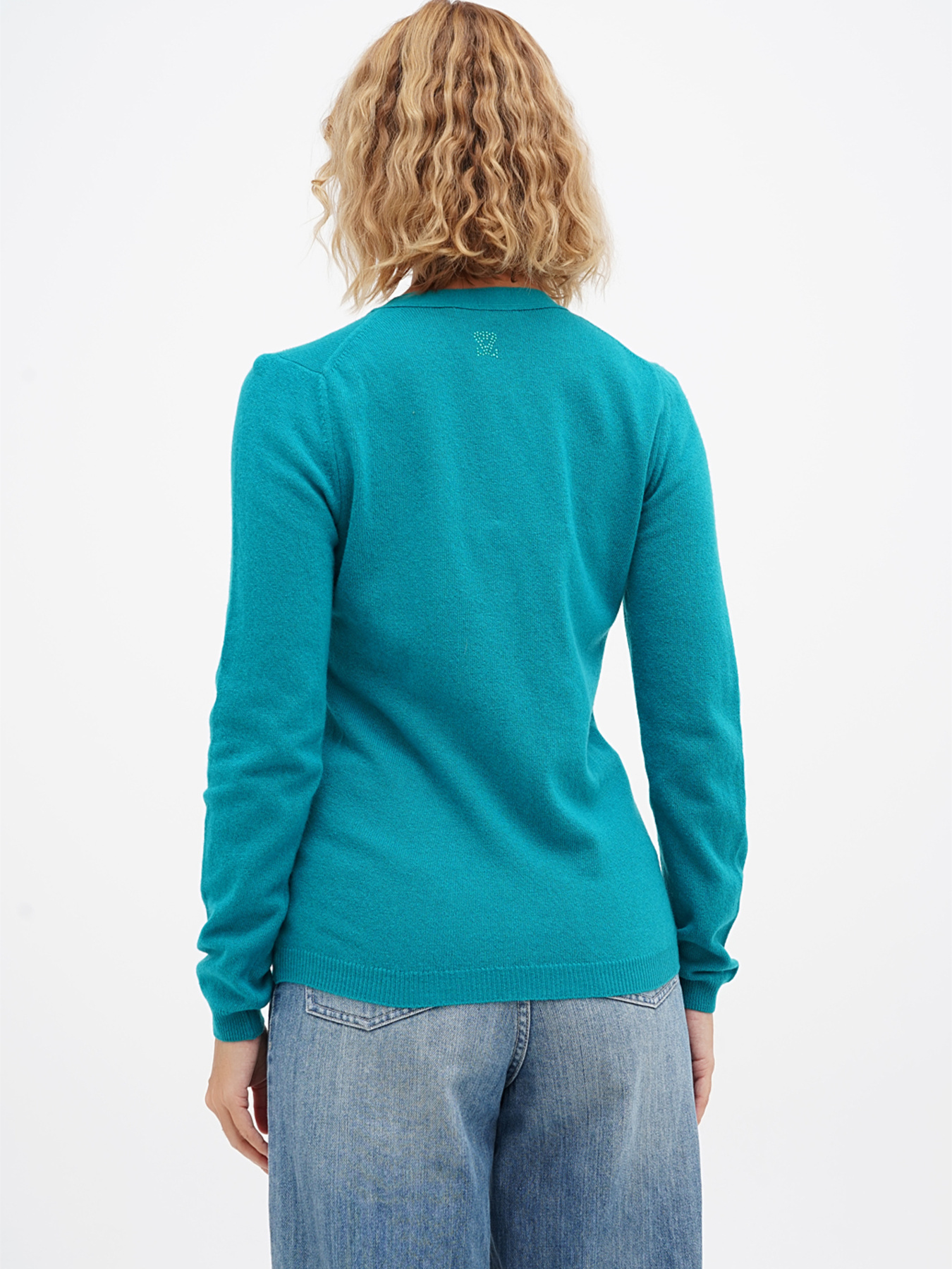 Кардиган Sassofono модель A271-SF-1404_бирюзовый Фото