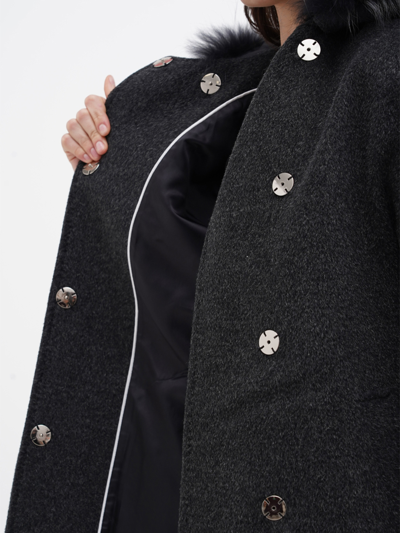 Пальто Sassofono модель A271-SF-1421_серый Фото