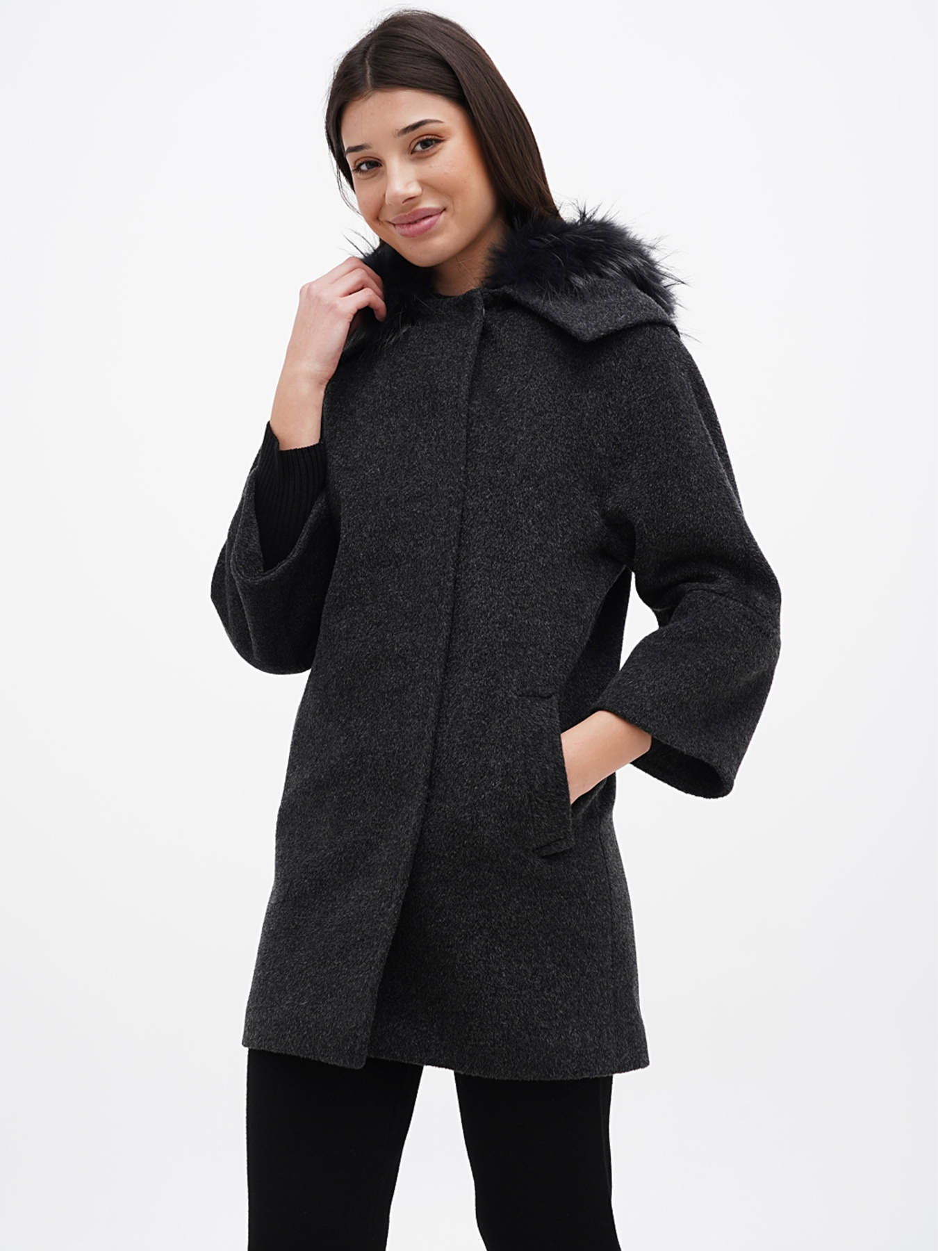 Пальто Sassofono модель A271-SF-1421_серый Фото