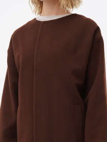 Пальто Sassofono модель A271-SF-1428_коричневый Фото