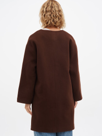 Пальто Sassofono модель A271-SF-1428_коричневый Фото