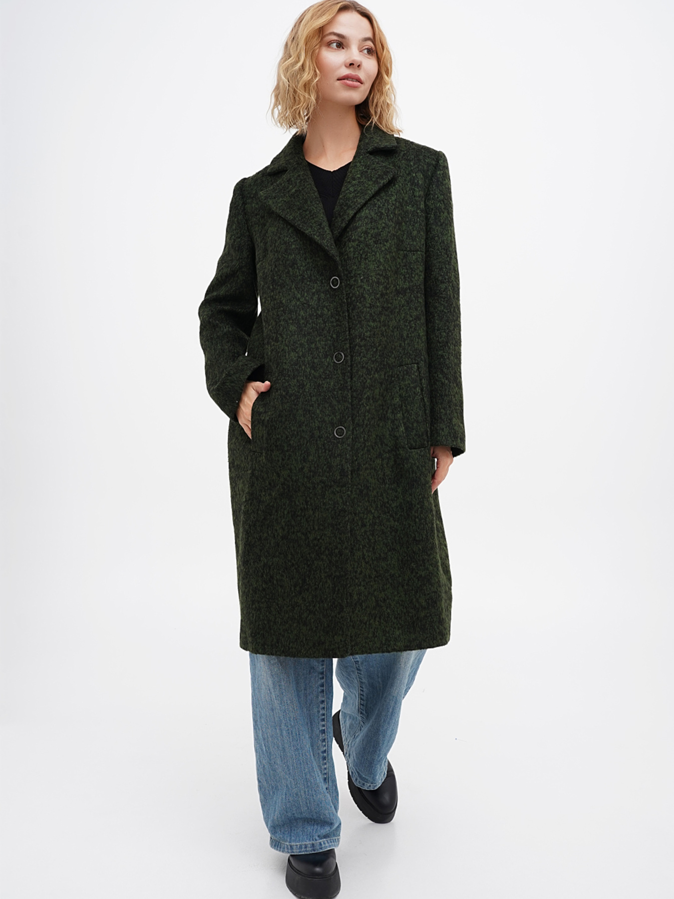 Пальто Sassofono модель A271-SC-1497_зеленый Фото