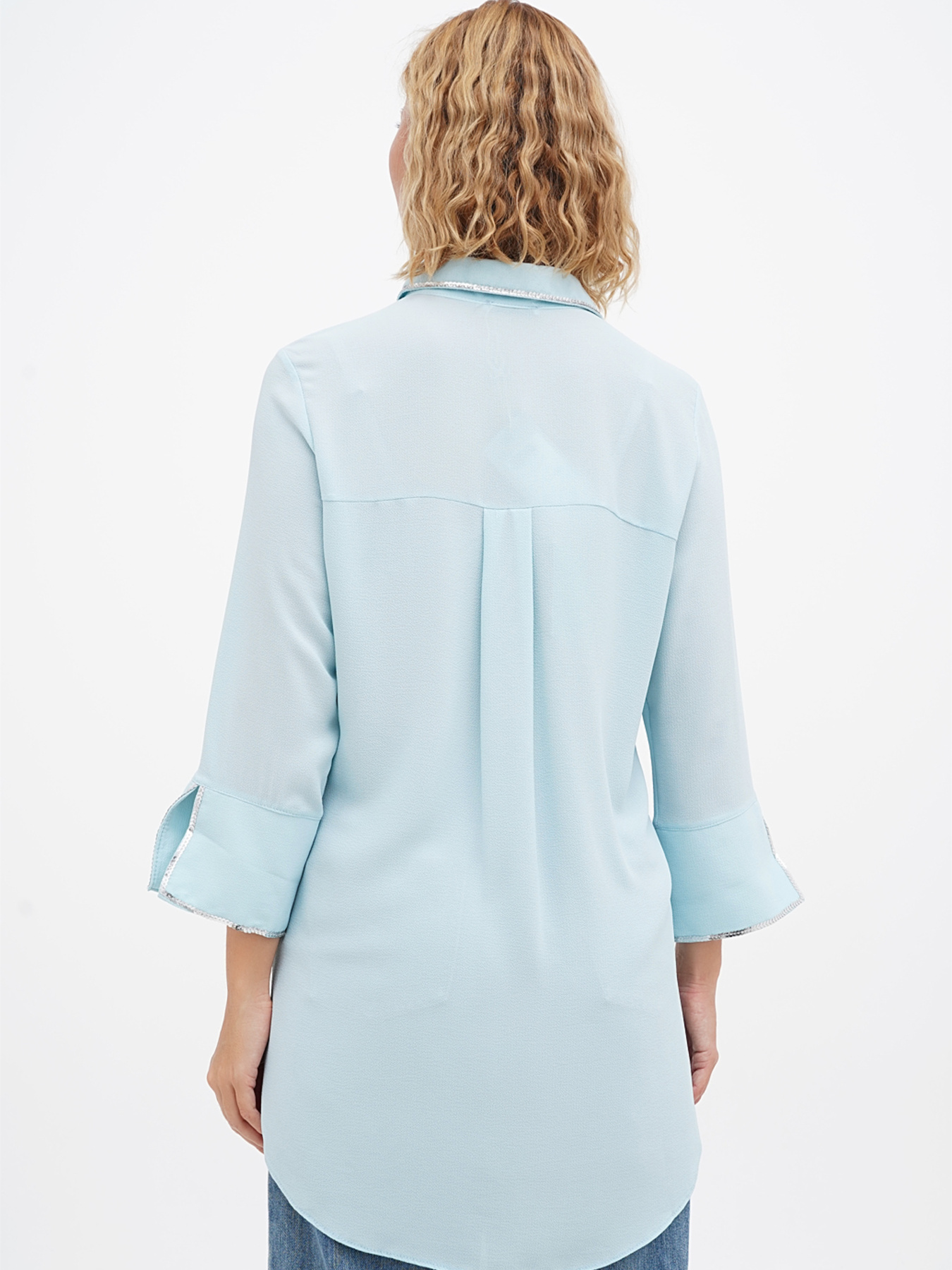 Блуза Sassofono модель A271-SC-1571_голубой Фото