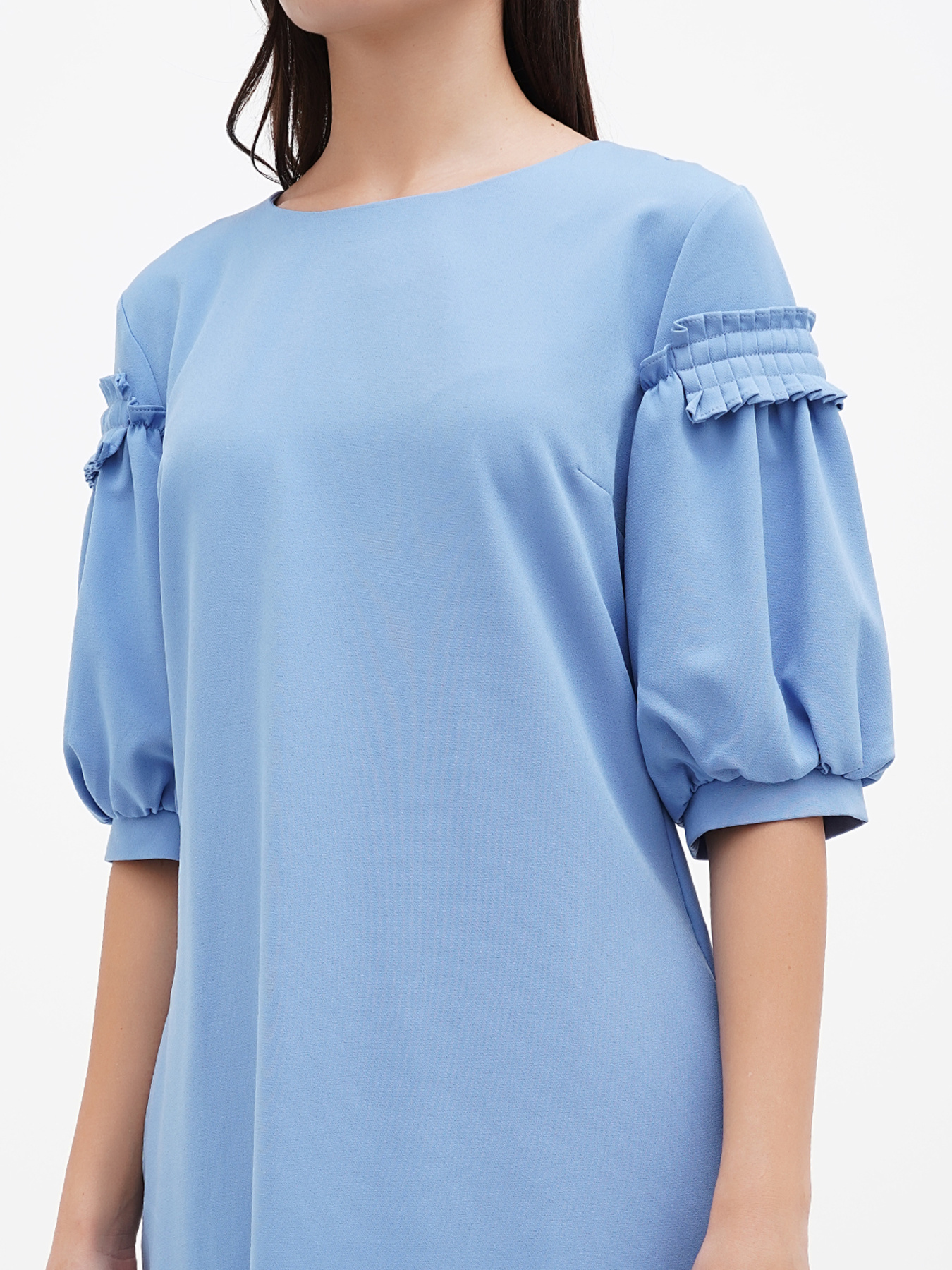 Платье мини Sassofono модель A271-SC-1583_голубой Фото