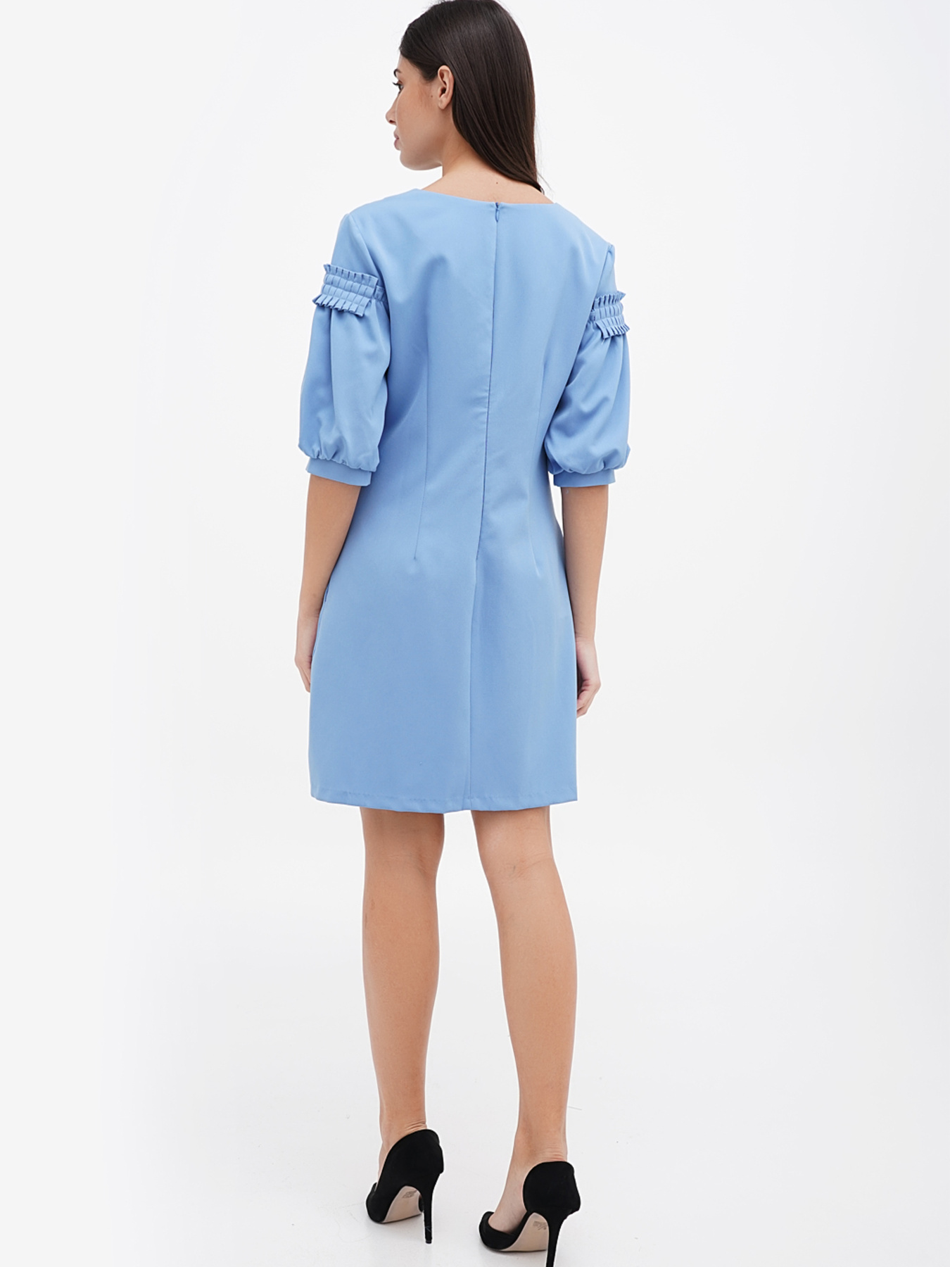 Платье мини Sassofono модель A271-SC-1583_голубой Фото