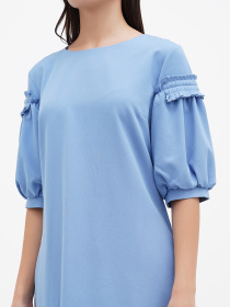 Платье мини Sassofono модель A271-SC-1583_голубой Фото