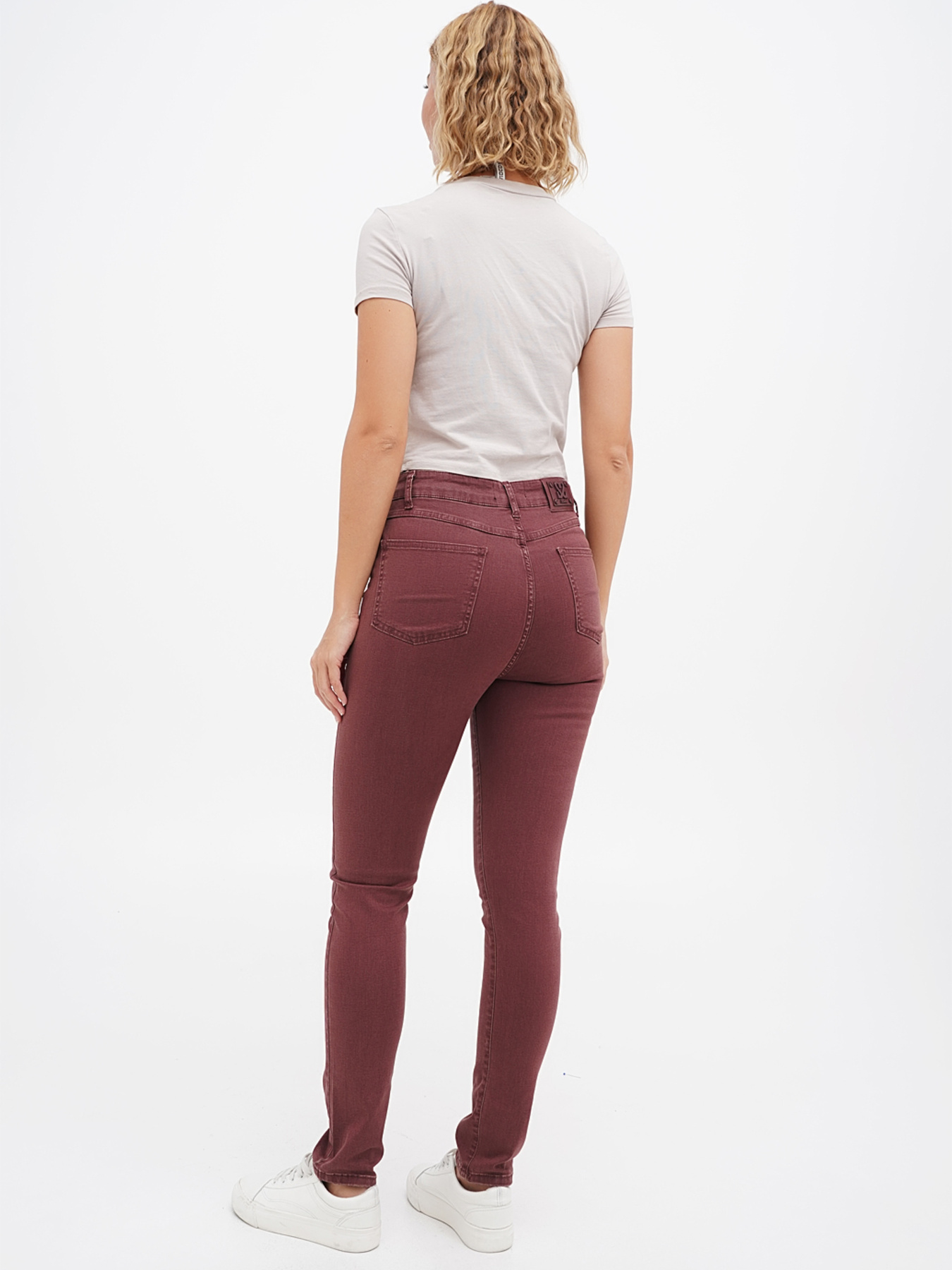 Скіні джинси Sassofono модель A271-SF-1867_бордовый Фото