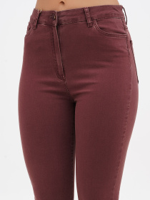 Скіні джинси Sassofono модель A271-SF-1867_бордовый Фото