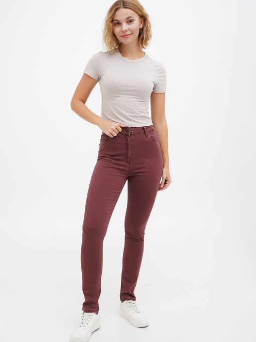 Скинни джинсы Sassofono модель A271-SF-1867_бордовый Фото