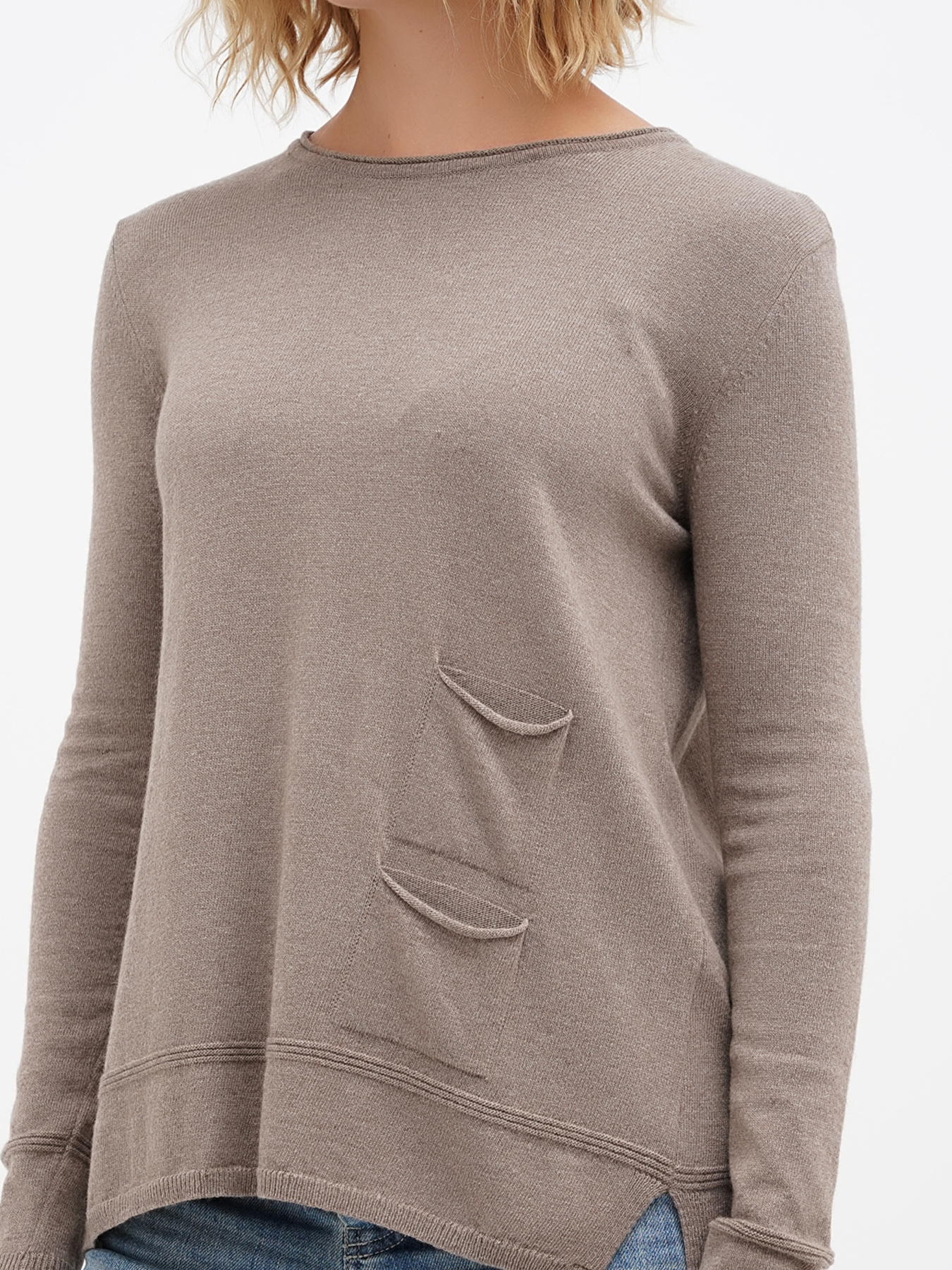 Джемпер Sassofono модель A271-SF-3596_коричневый Фото