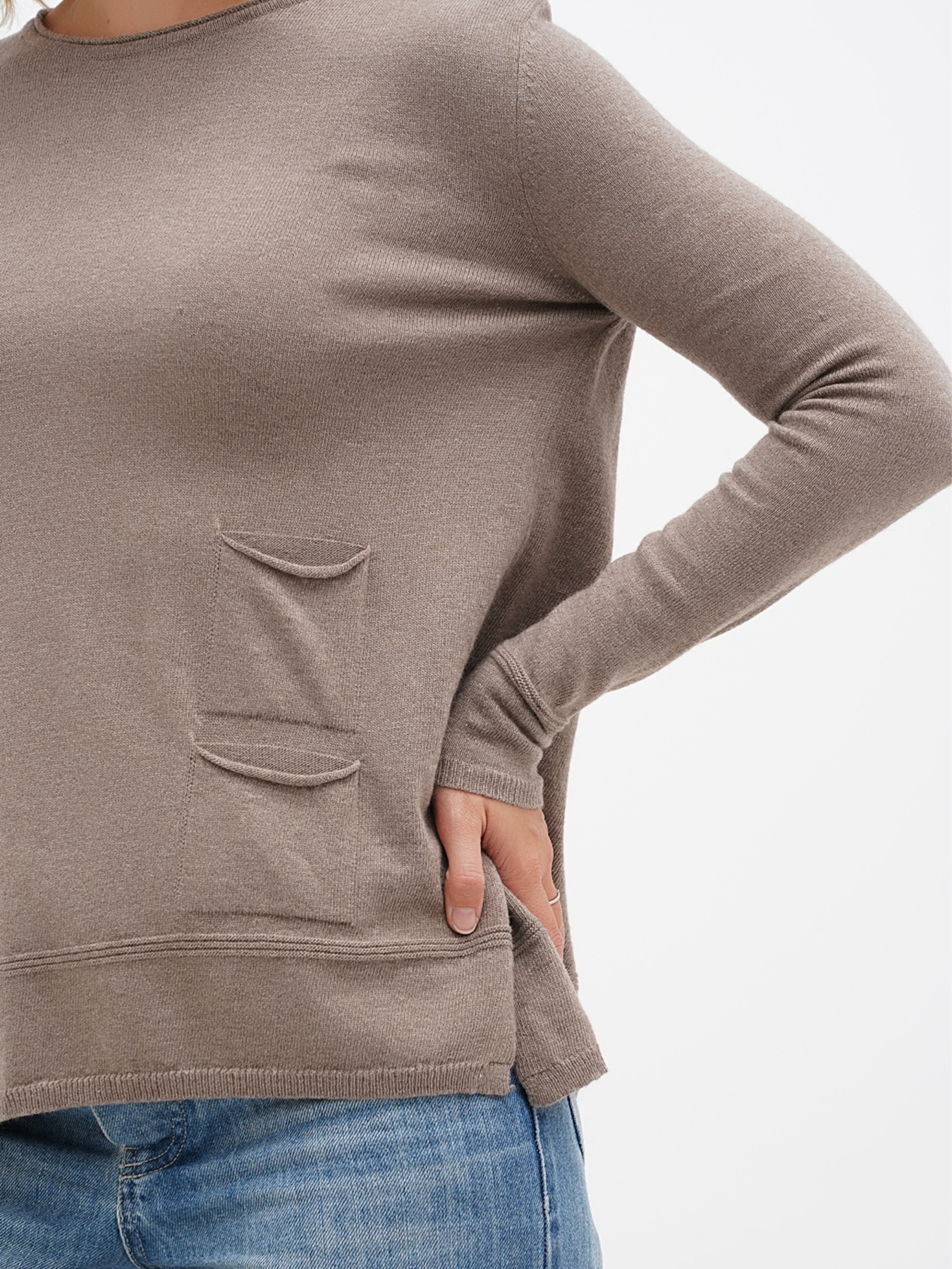 Джемпер Sassofono модель A271-SF-3596_коричневый Фото