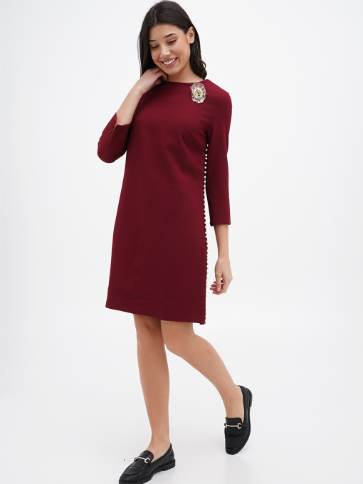 Платье мини Sassofono модель A271-SC-1941_бордовый Фото