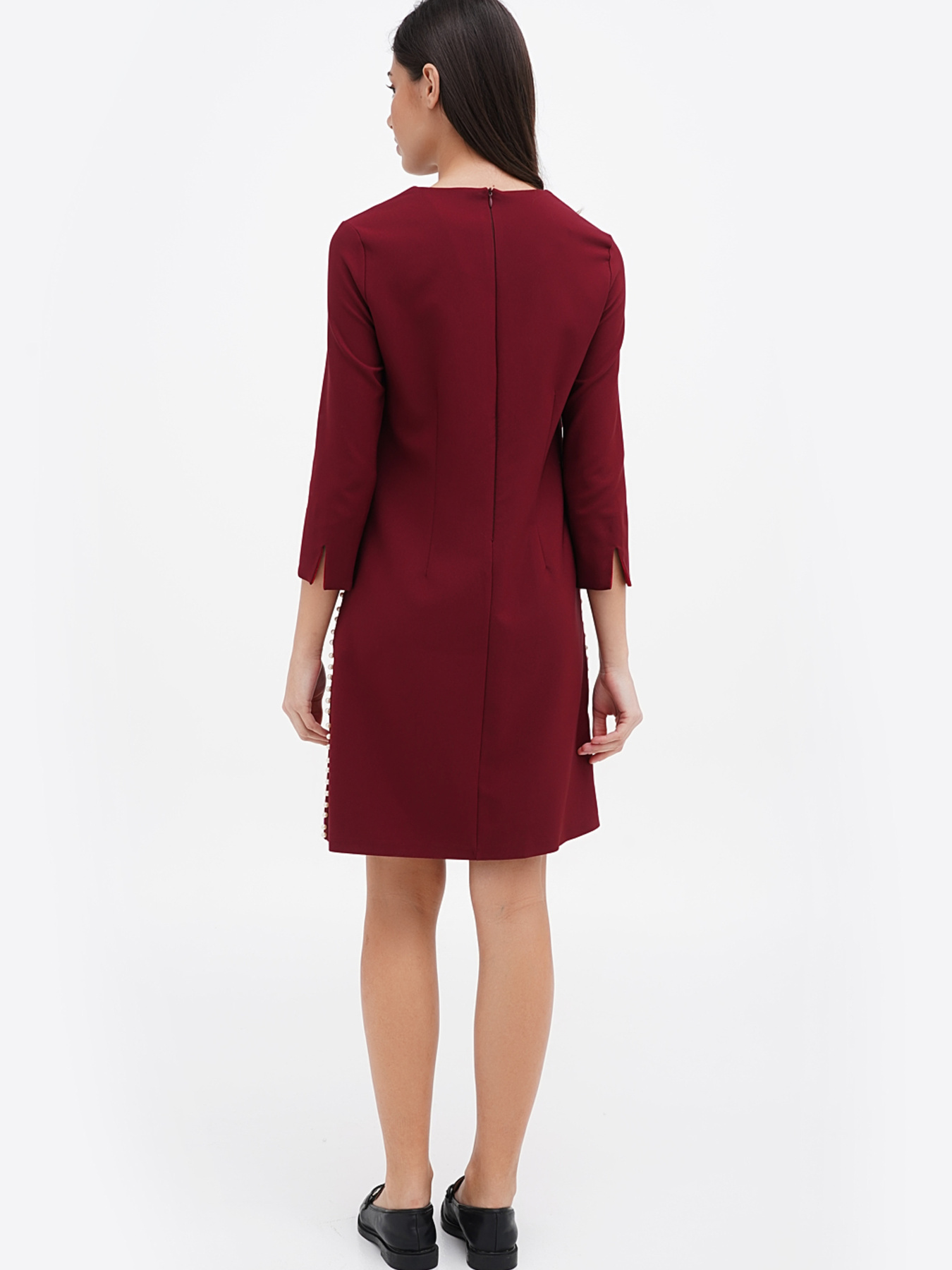 Платье мини Sassofono модель A271-SC-1941_бордовый Фото