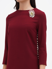 Платье мини Sassofono модель A271-SC-1941_бордовый Фото