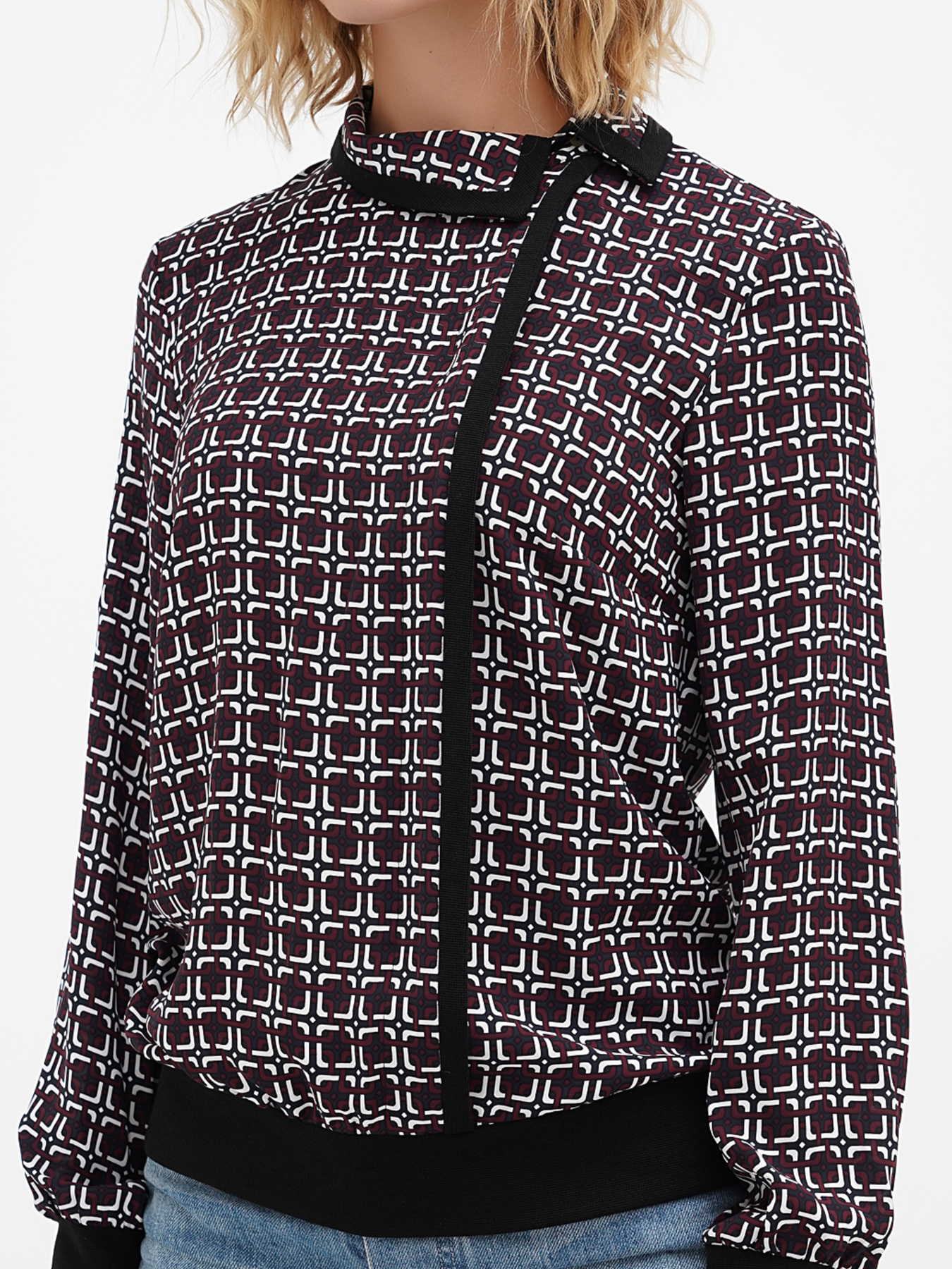 Блуза Sassofono модель A271-SC-3508_бордовый Фото