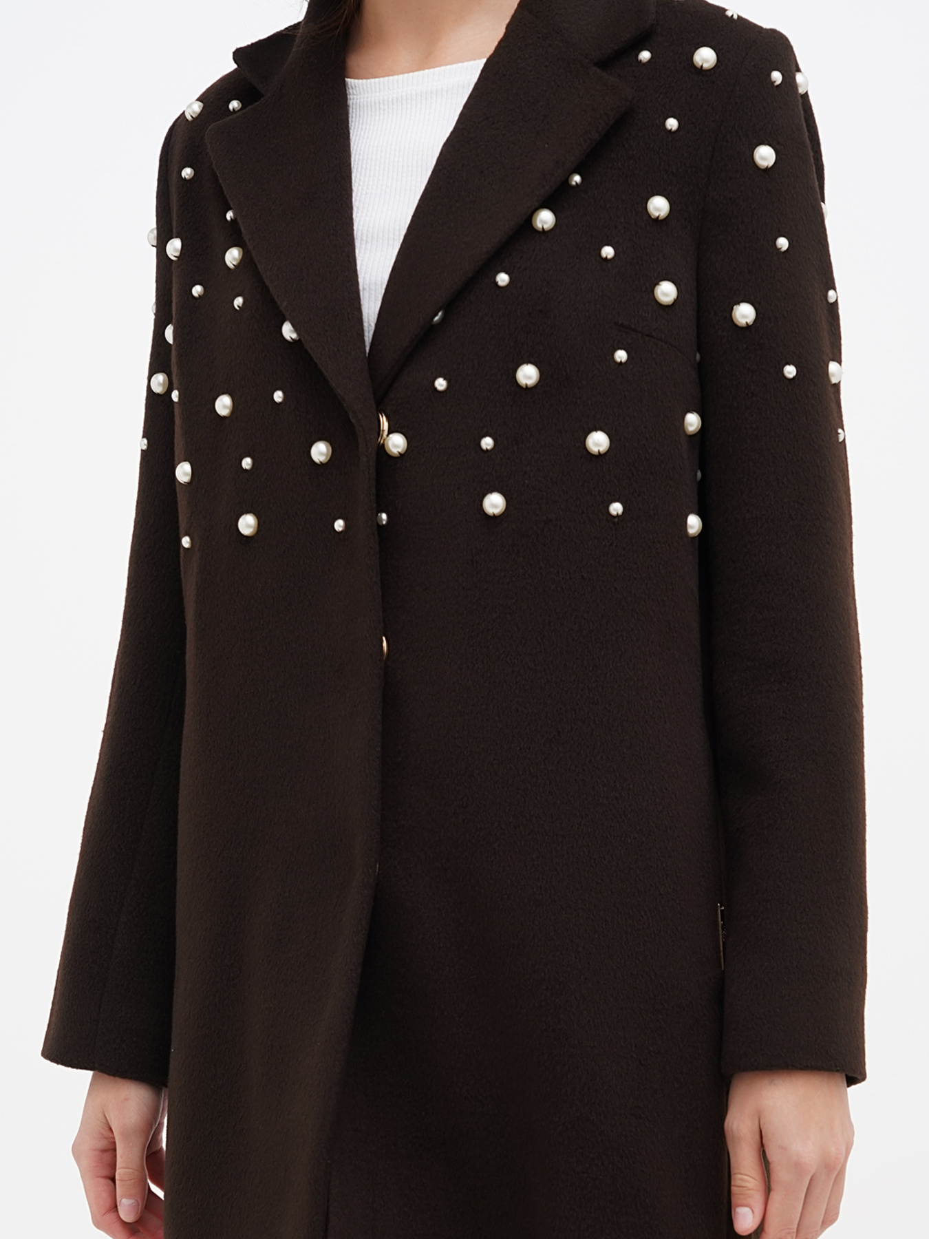 Пальто Sassofono модель A271-SC-2944_коричневый Фото