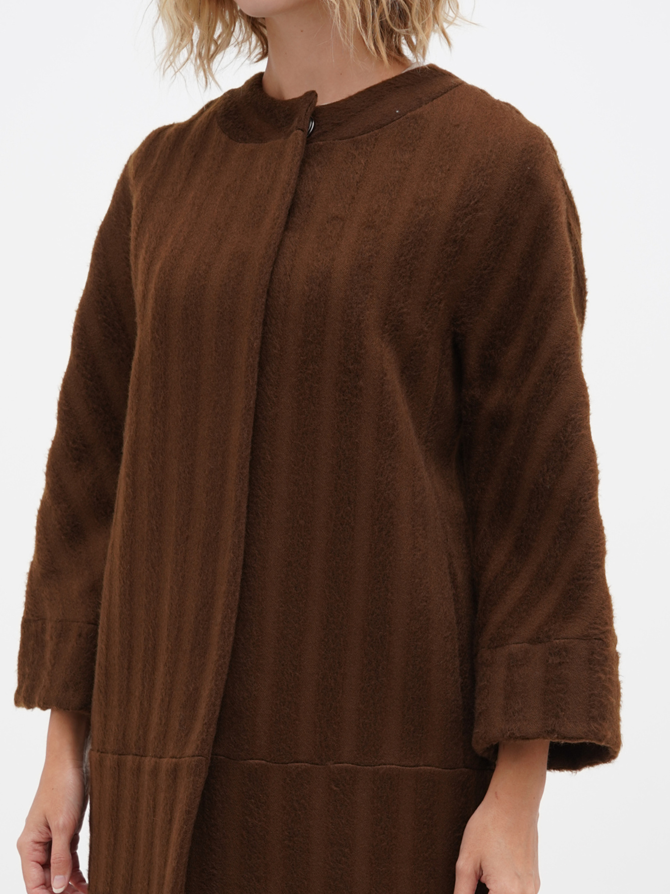 Пальто Sassofono модель A271-SF-3354_коричневый Фото