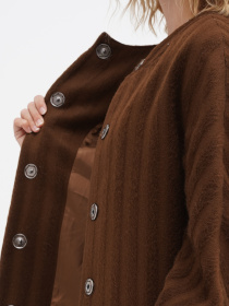 Пальто Sassofono модель A271-SF-3354_коричневый Фото