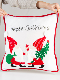 Новогодняя декоративная подушка с аппликацией MBM MY HOME модель DH-NY-67 COLOR Фото
