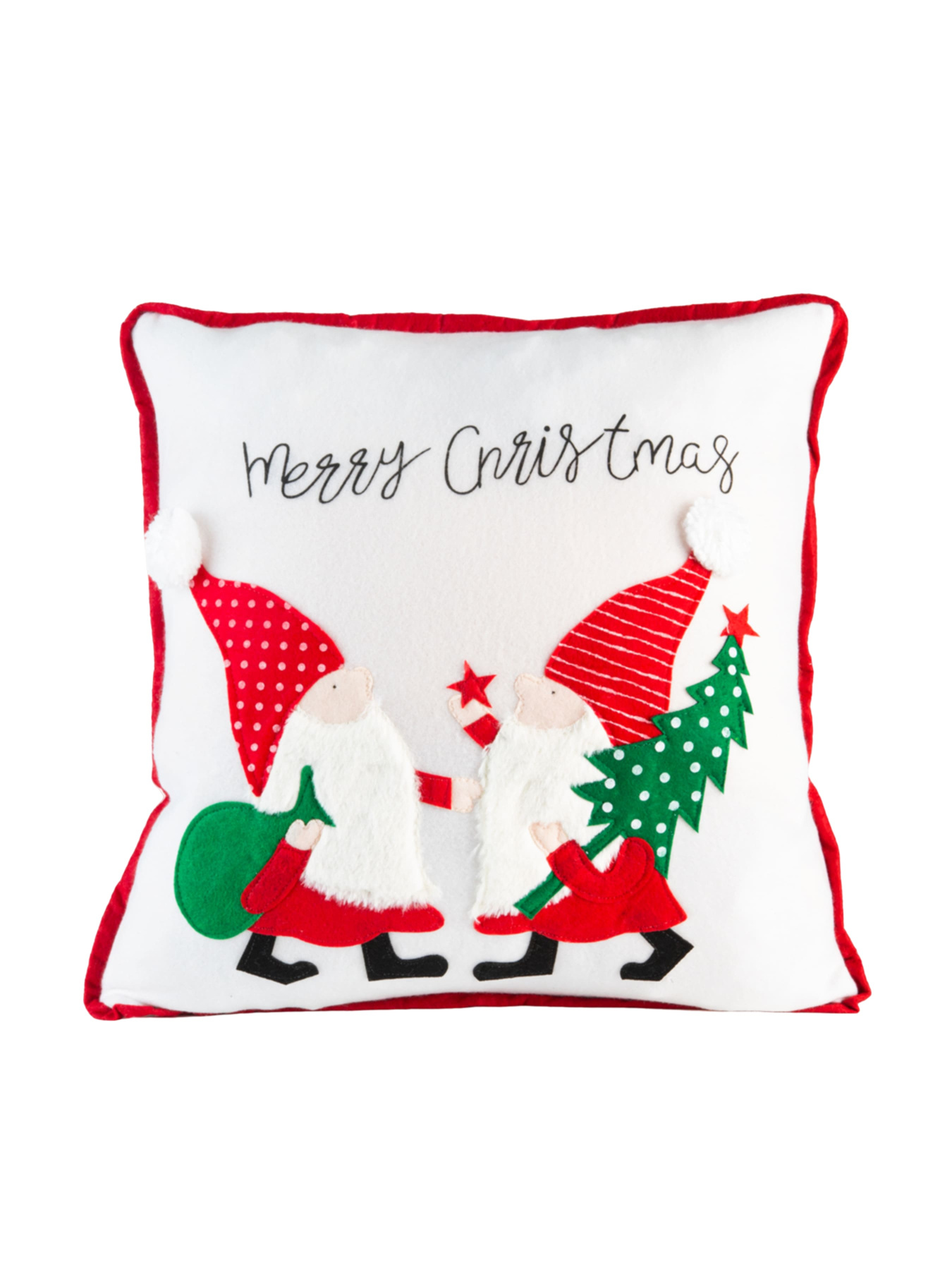 Новогодняя декоративная подушка с аппликацией MBM HOME модель DH-NY-67 COLOR Фото