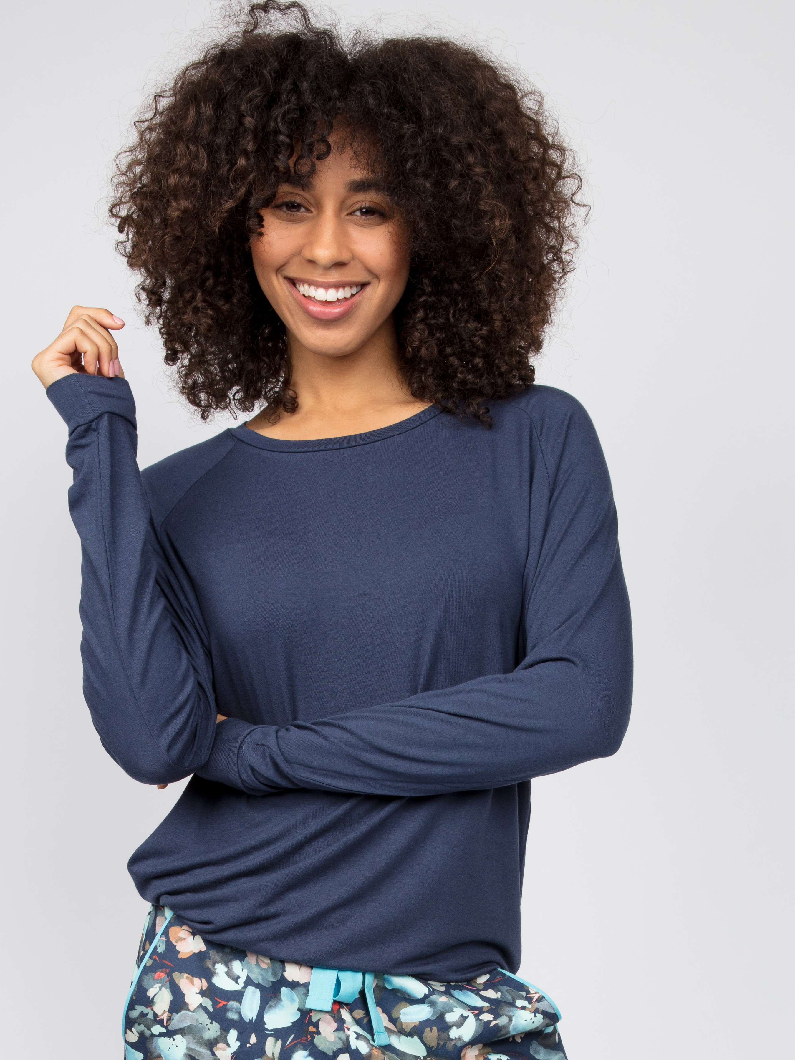 Жіноча Кофта для дому CYBERJAMMIES Freya (4960) колір синій, матеріал модал CYBERJAMMIES - купити в Україні