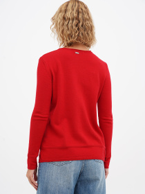 Джемпер Sassofono модель A271-SF-3596_красный Джемпер Sassofono модель A271-SF-3596_красный Фото