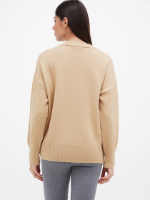 Джемпер Sassofono модель A271-SC-2207_бежевый Джемпер Sassofono модель A271-SC-2207_бежевый Фото