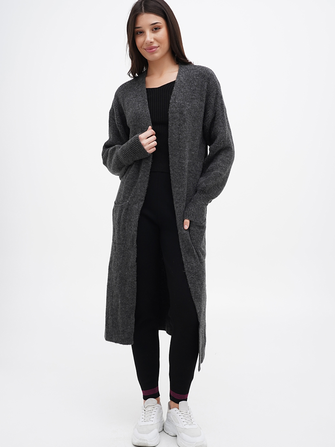 Кардиган Sassofono модель A271-SC-2204_серый Фото