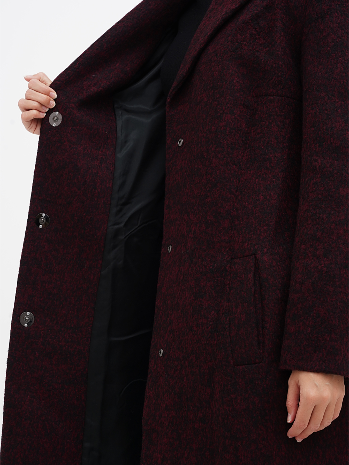 Пальто Sassofono модель A271-SC-1497_бордовый Фото
