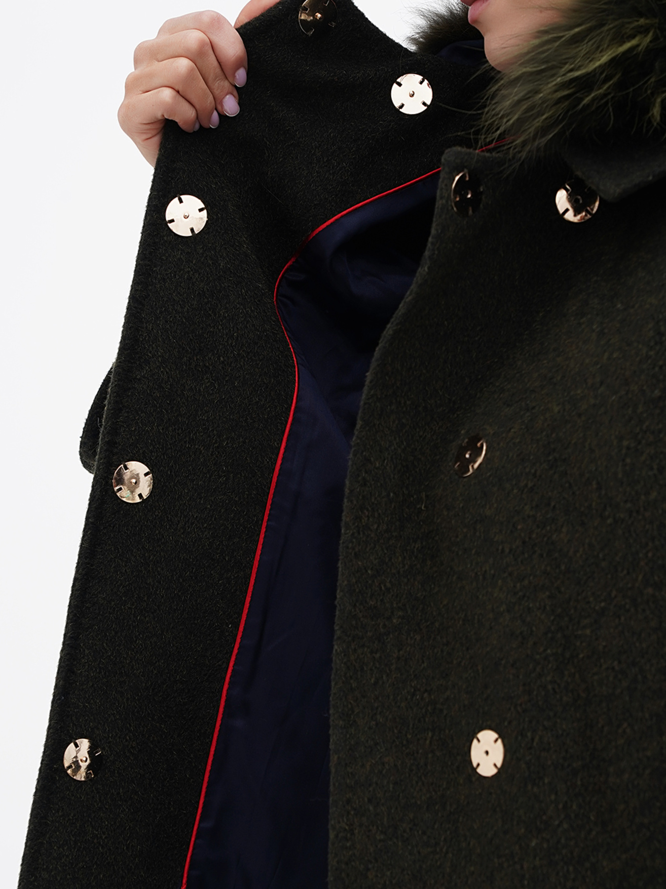 Пальто Sassofono модель A271-SF-1421_хаки Фото