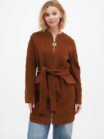 Пальто Sassofono модель A271-SF-1420_коричневый Фото