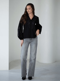 Вышитая рубашка Едельвіка модель 33-23-00black Фото