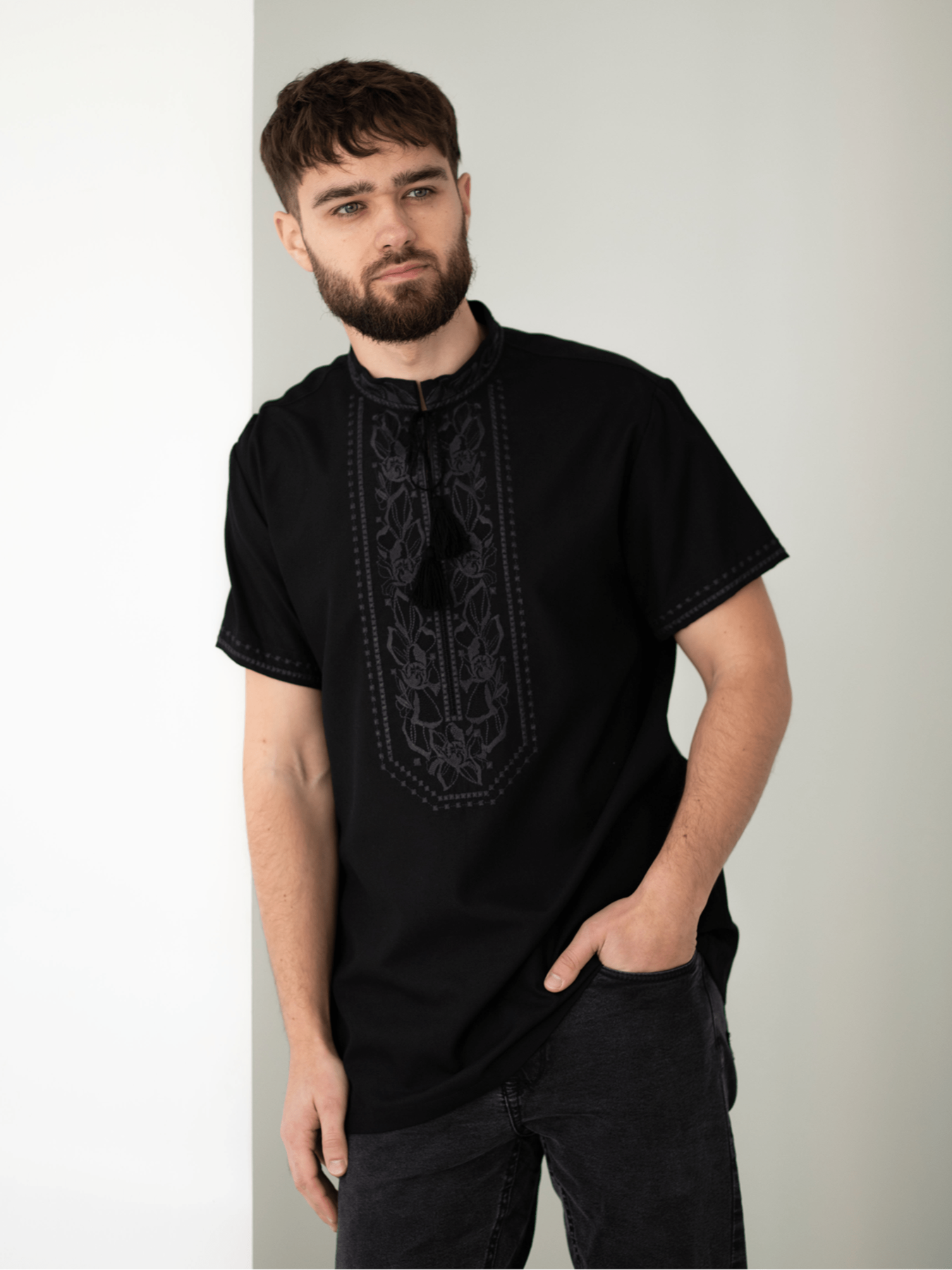 Вишита сорочка Едельвіка модель 34-23-00black Фото